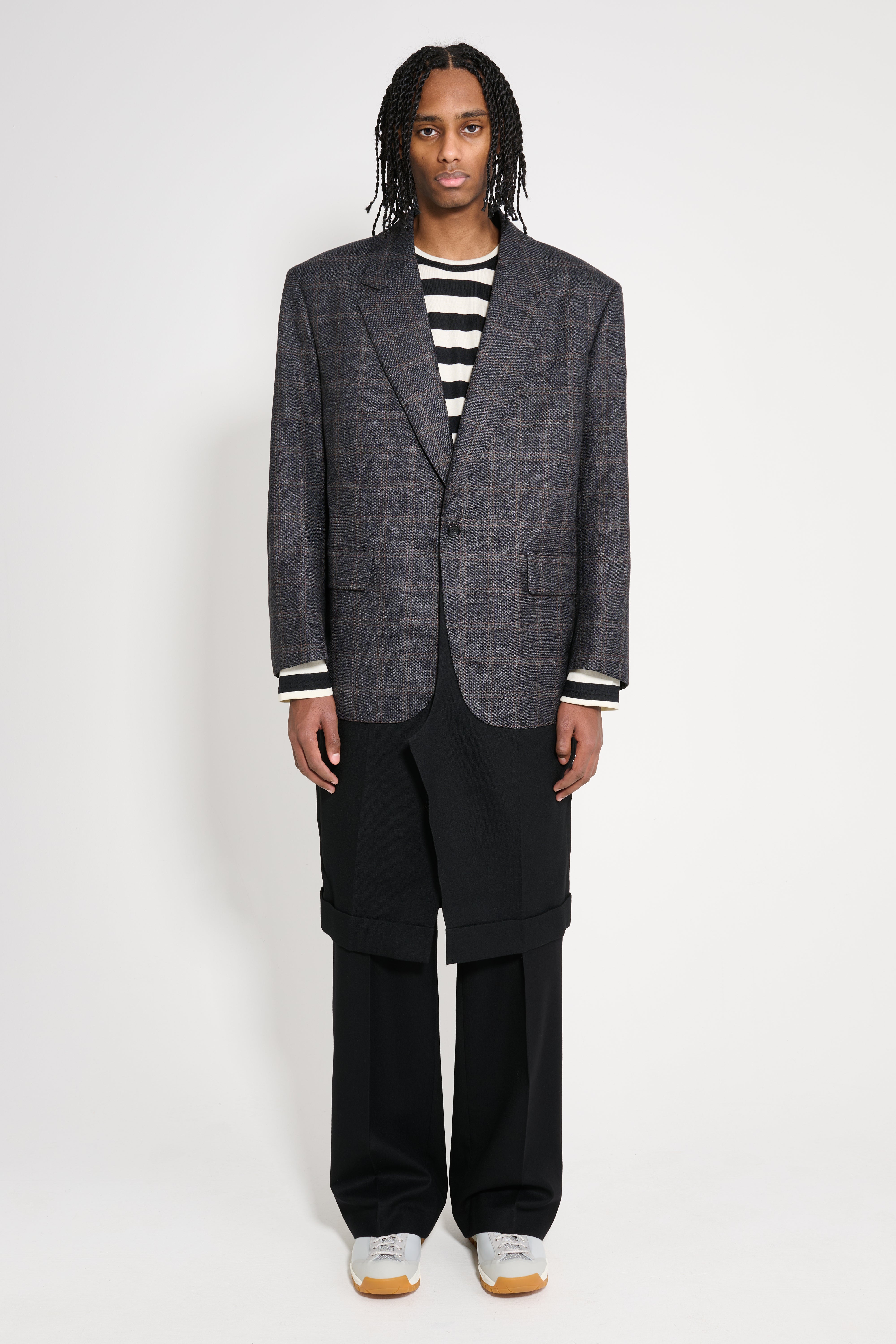 Junya Watanabe MAN Men's Wool Check Coat Grey / Black – Très Bien