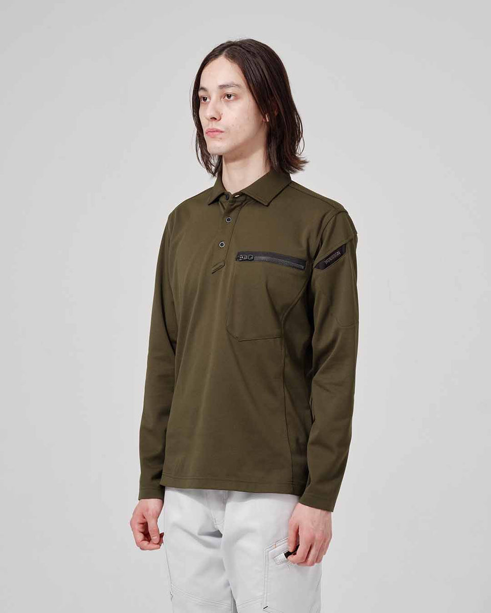 51305 T/Cワークニットロングポロシャツ – TS DESIGN