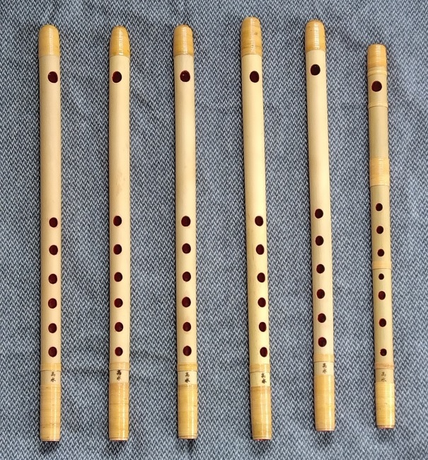 女竹 篠竹 竹材 篠笛 燻竹 素材7本セット 14番 女竹 篠竹