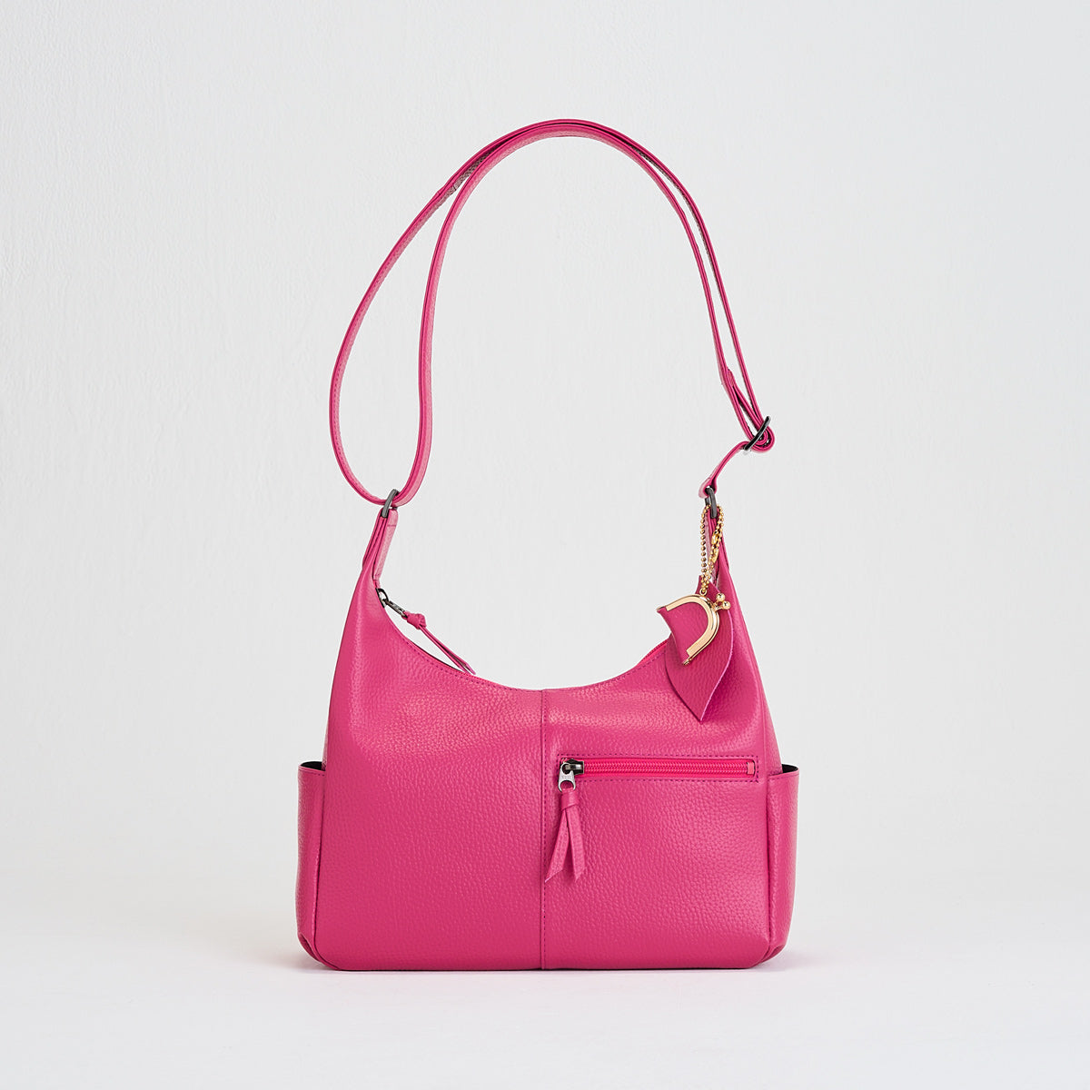 ムーンショルダーバッグ シュリンク マゼンタ ｜ 鎌倉のバッグ 鎌倉