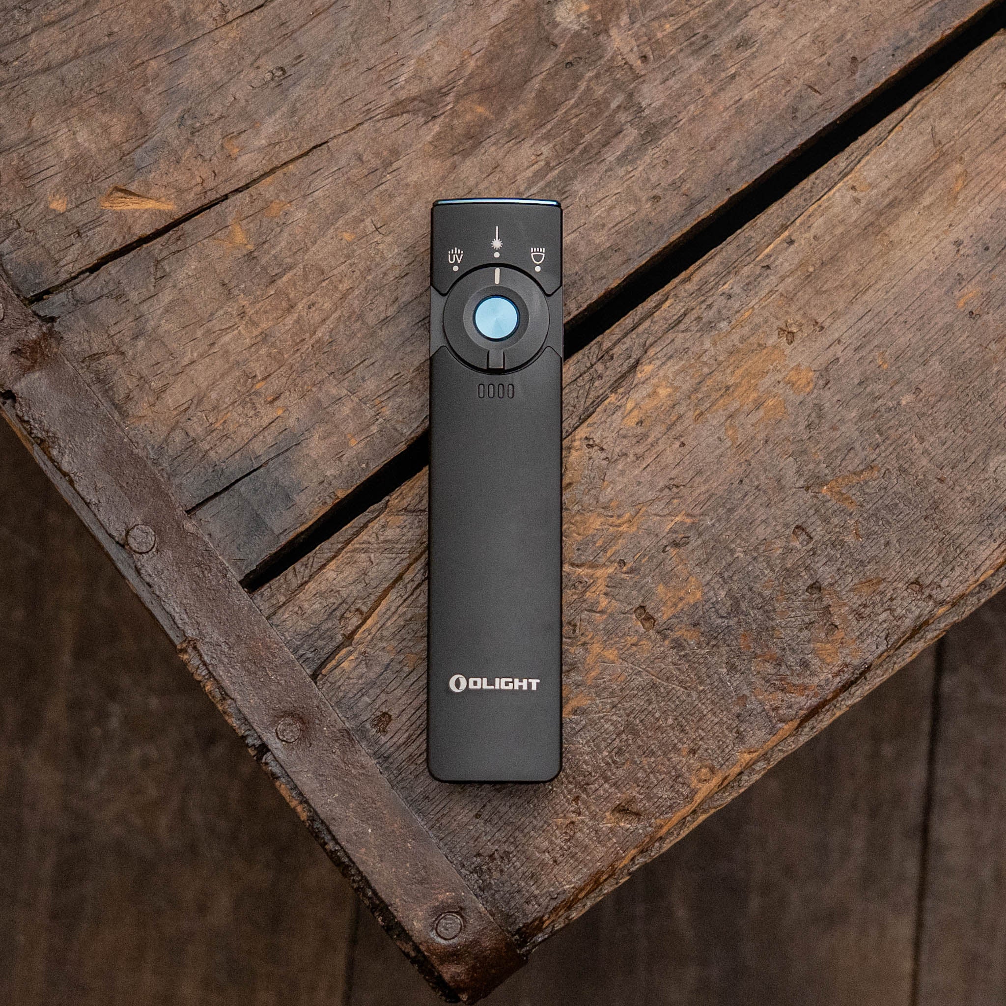 Olight Arkfeld Pro Flat EDC Flashlight with LED Light UV and Laser