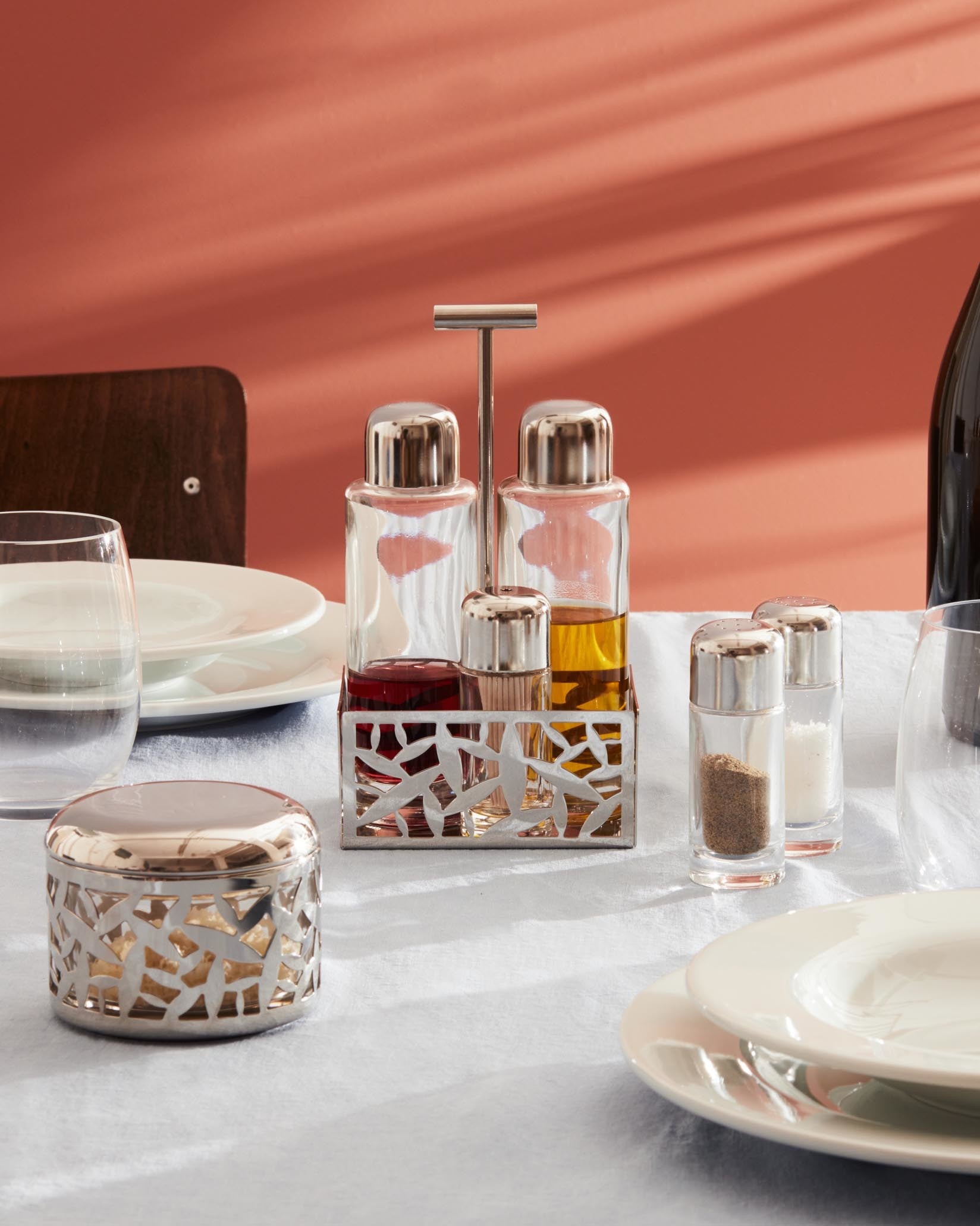 CACTUS! - Condiment set: oil, vinegar, salt & pepper | Alessi