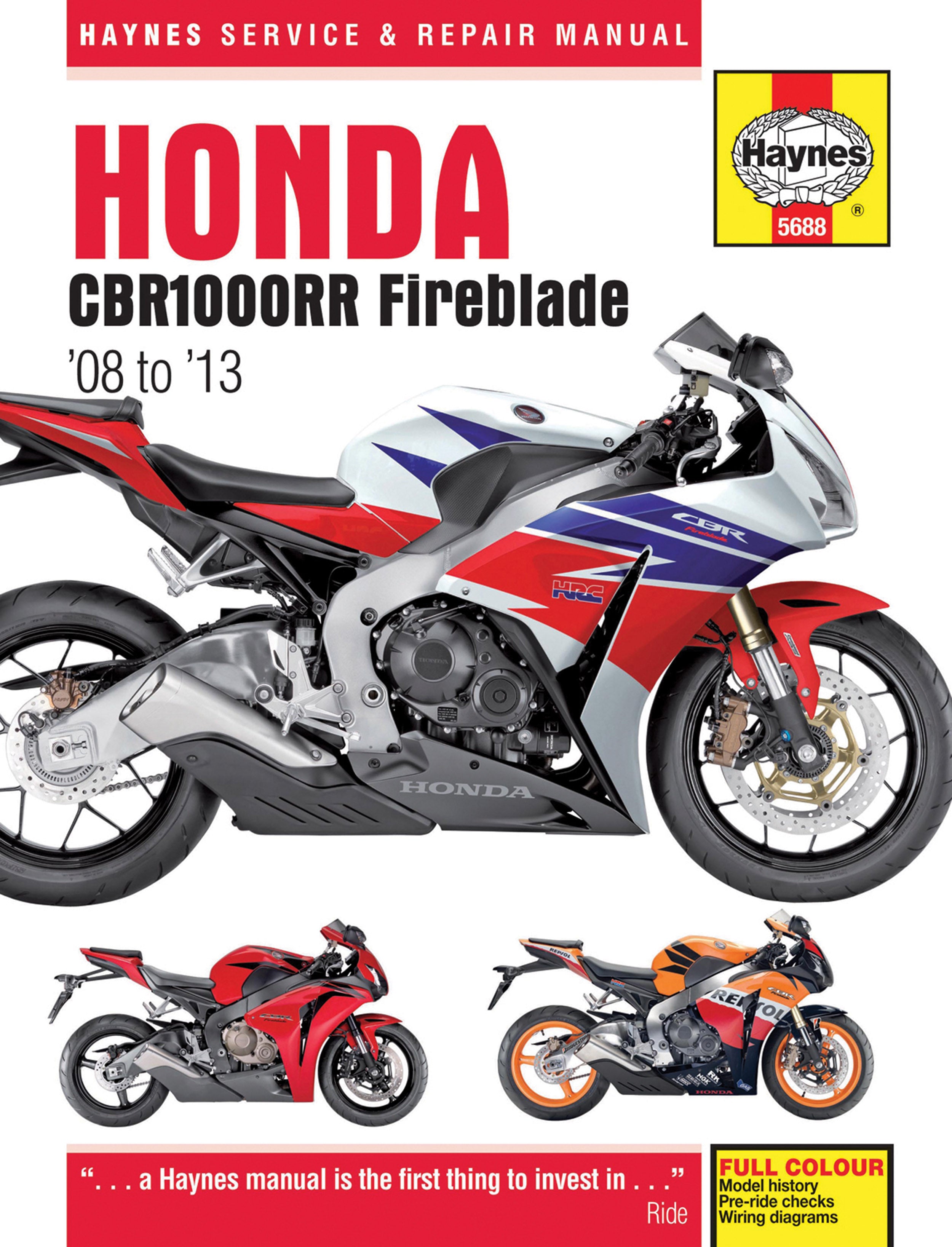 Honda CBR1000RR (Fireblade) (08-13) Haynes Repair Manual – Haynes