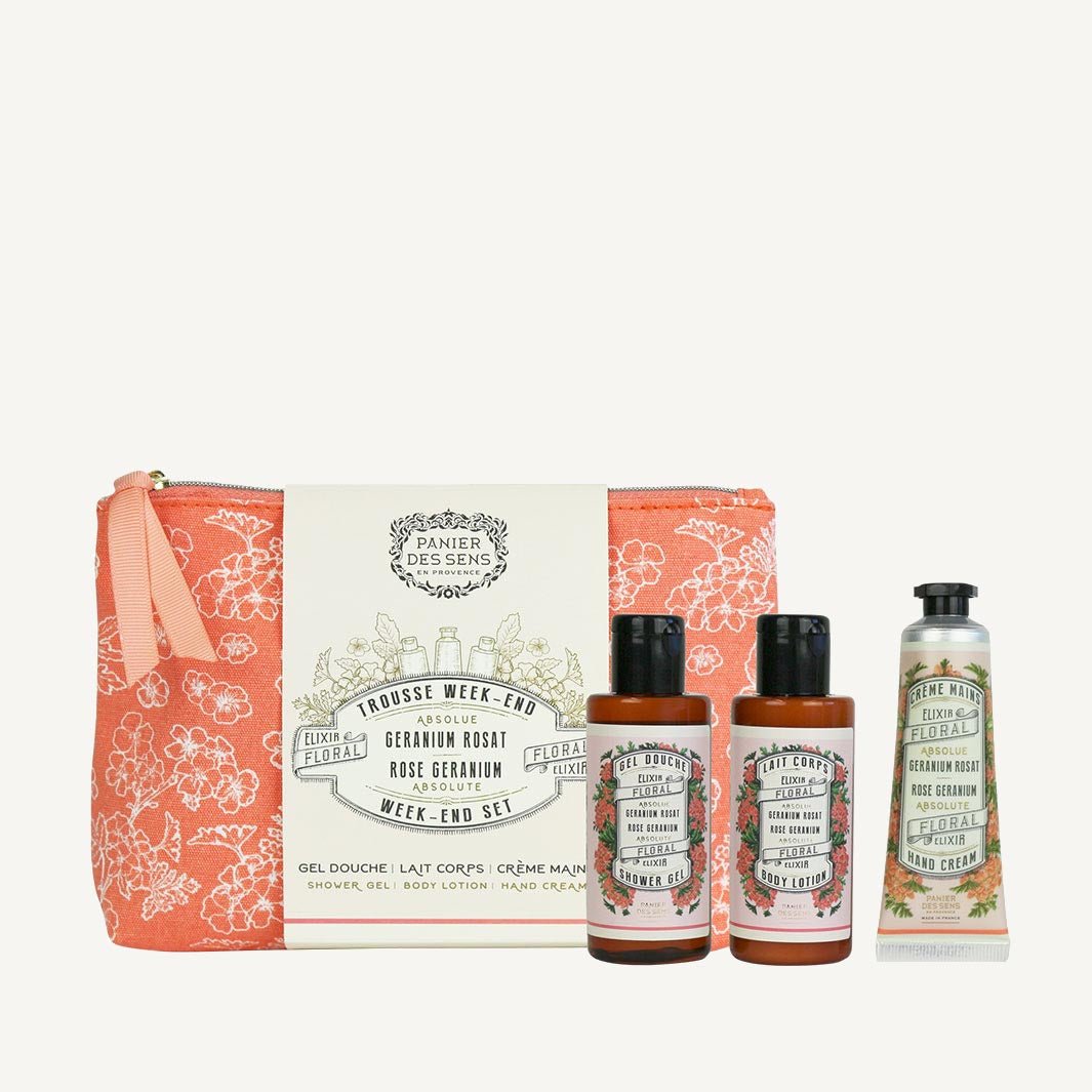 Body care travel set - Rose Geranium – Panier des Sens USA