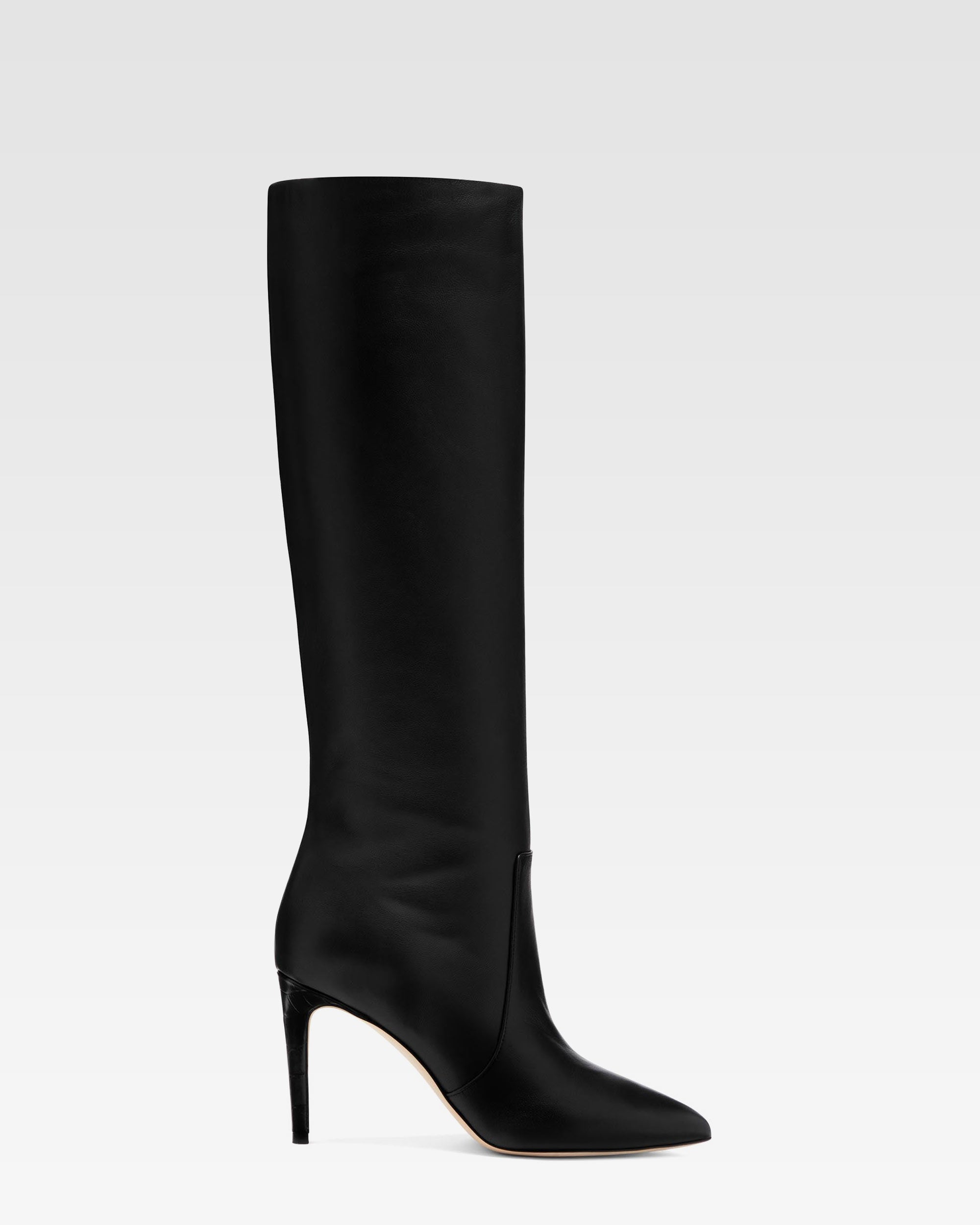Black nappa leather heel 85 boots - Paris Texas – Paris Texas US