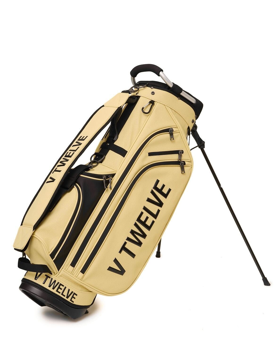 数回使用STANDREWS ゴルフバッグ ショルダータイプ ゴールド 数回使用