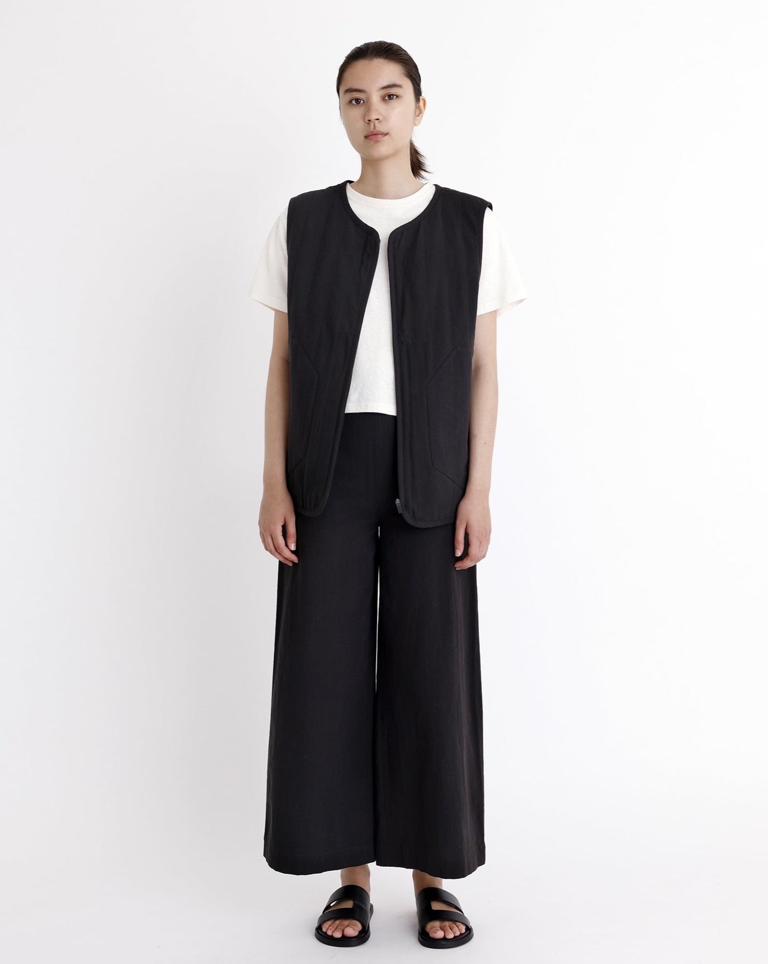 Signature Wide-Legged Trouser - Canvas Edition - Black – 7115 by Szeki