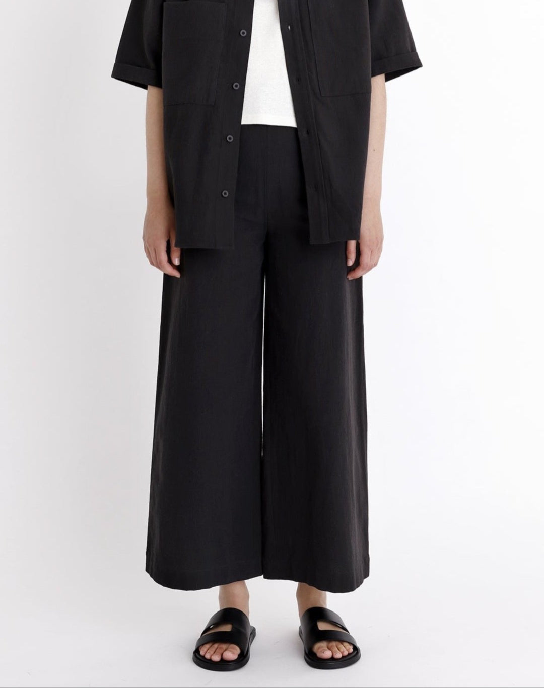 Signature Wide-Legged Trouser - Canvas Edition - Black – 7115 by Szeki