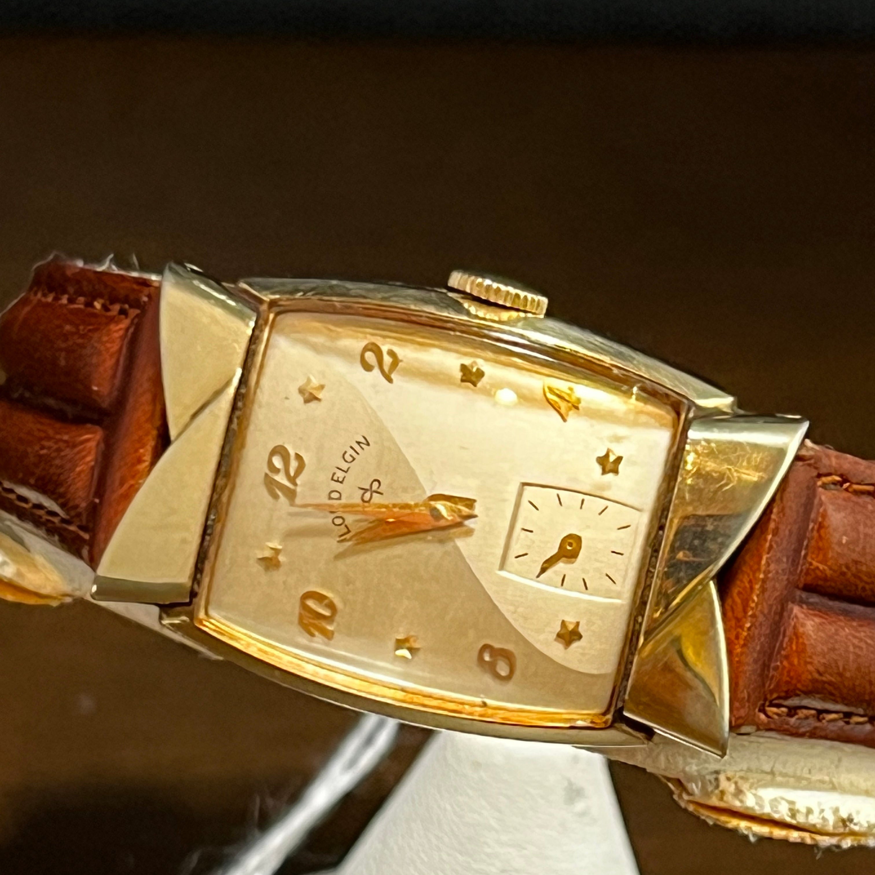 Vintage Lord Elgin Fancy 21 jewel 14K GF Manual Wind Wrist Watch