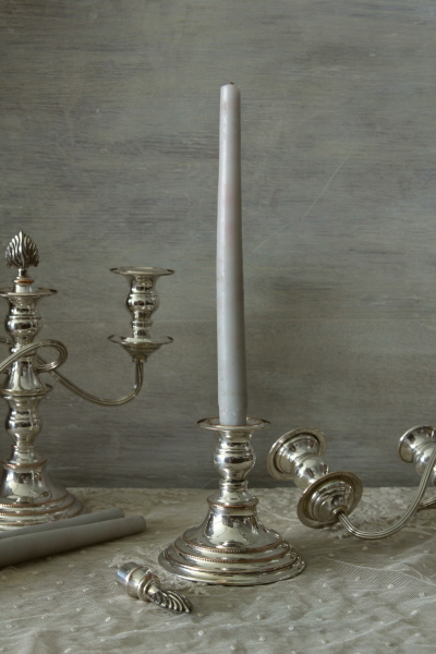UK イギリス シルバープレート 燭台 キャンデラブラ 優雅 二灯 UK