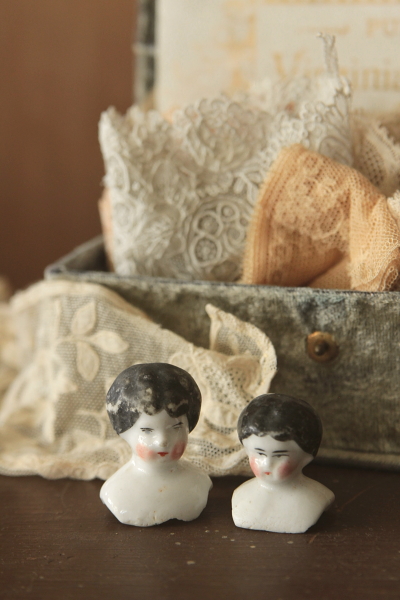 アンティーク ドイツ製 ミニチュア シャーロット&チャイナドール 頭部
