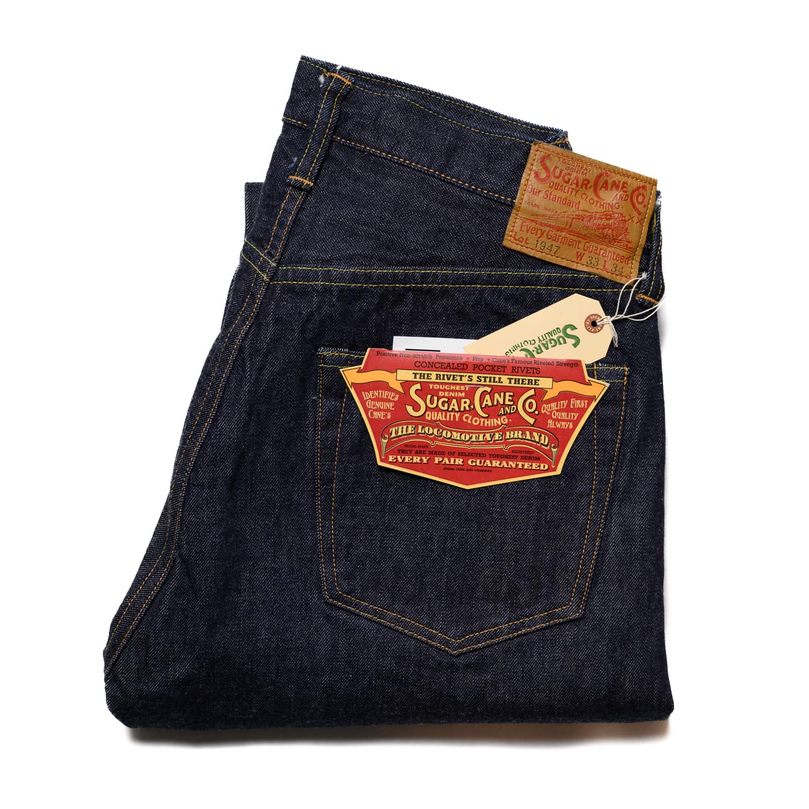 Sugar Cane 1947 14.25oz Selvedge Regular Straight Indigo BlackBlue