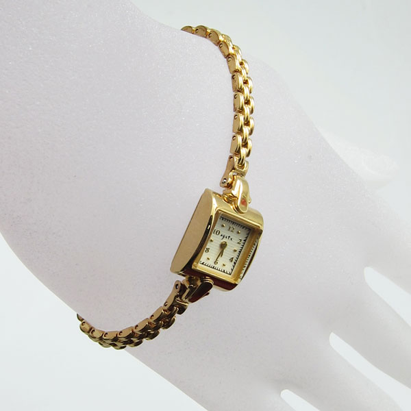 電池交換済 アガット agete レディース腕時計 ゴールド金具 クオーツ