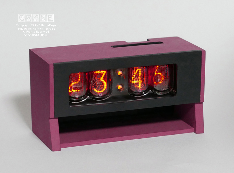 ニキシー管置き時計のケース製作とコードレス化 旧ソ連のチューブ使用