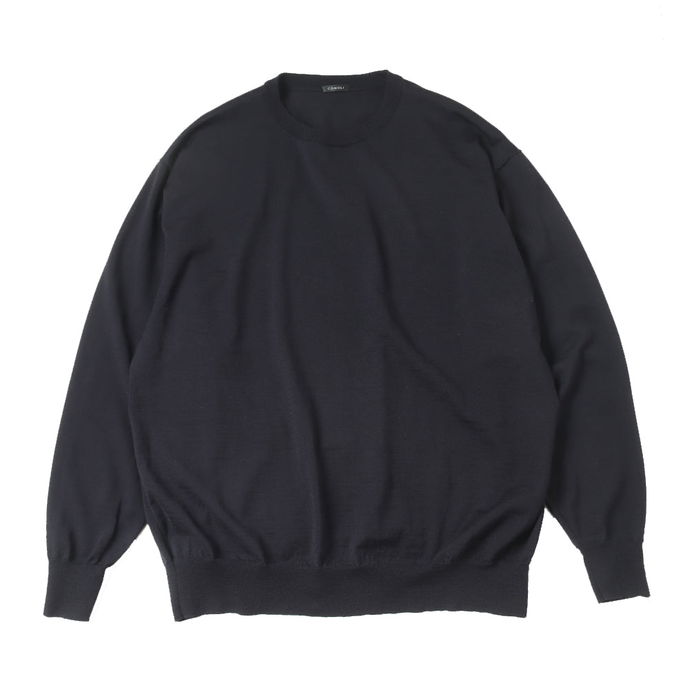 COMOLI) Wool crew neck knit (A03-06024) | COMOLI / Knit/Cardigan