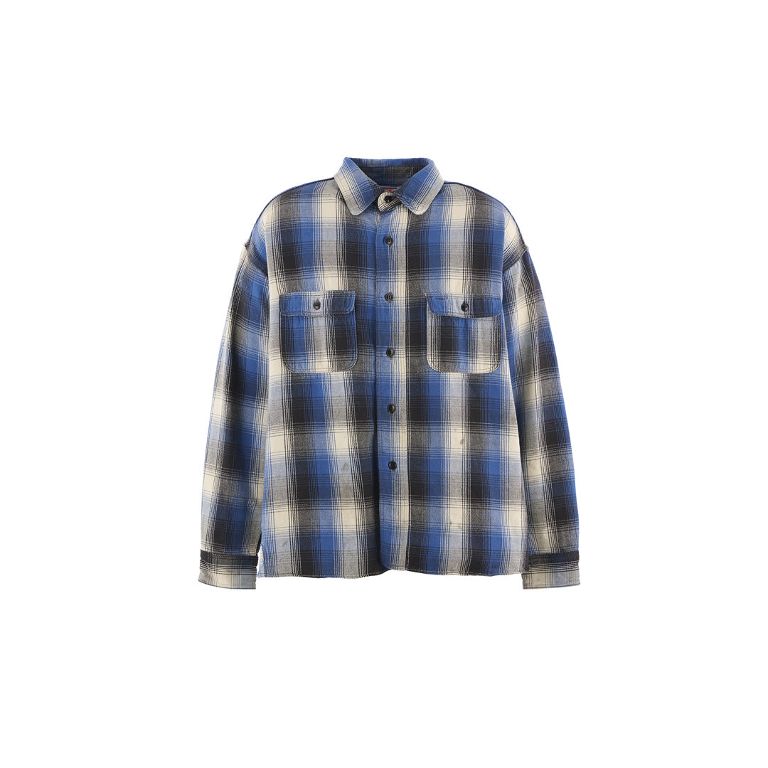 Saint Mxxxxxx (Saint Michael) BB_FLANNEL SHIRT CHECK(BLUE) SM-HR1