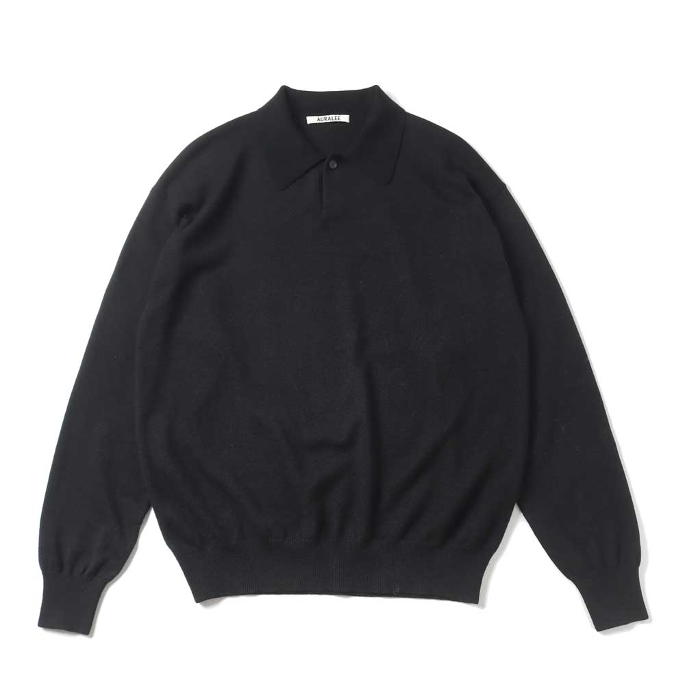 AURALEE(オーラリー)CASHMERE SILK WOOL KNIT POLO A24AP02SK