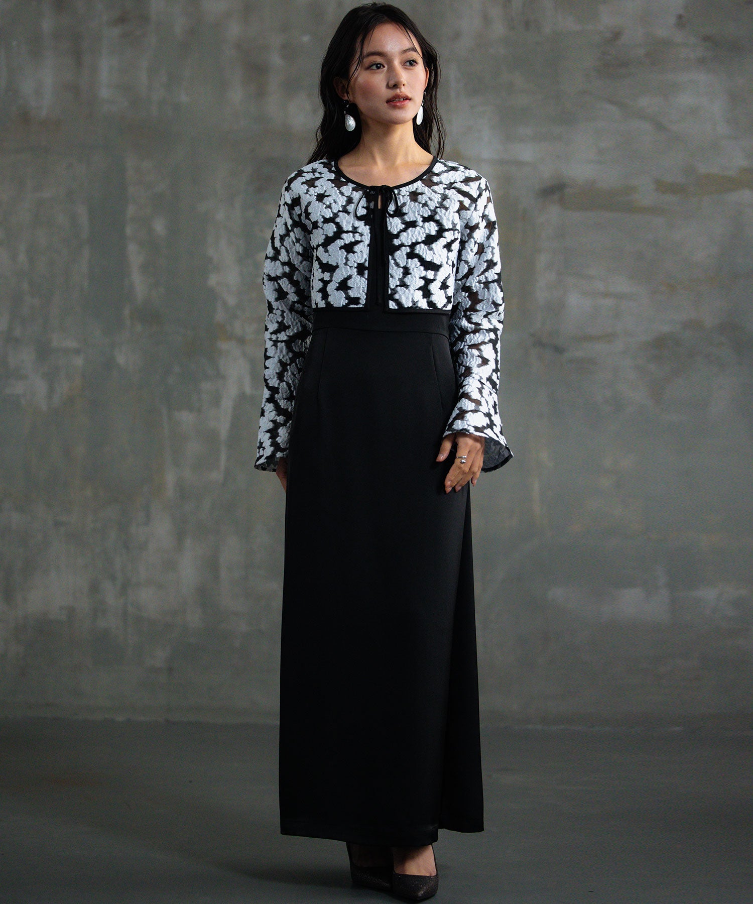 ドレス ワンピース ボレロ セット 結婚式 披露宴dsh0128 ブラック