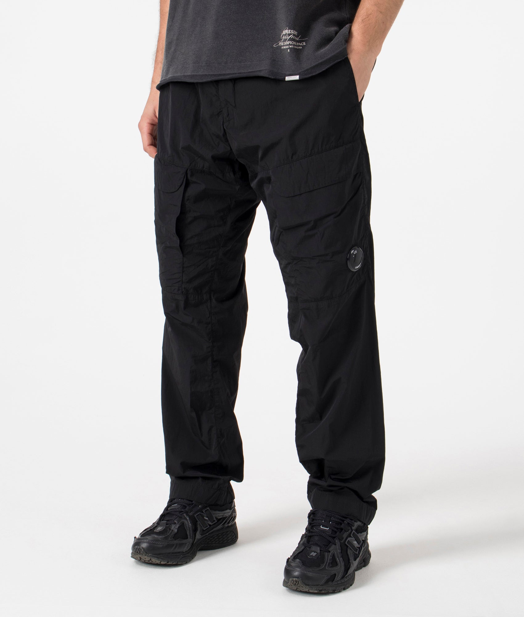 Relaxed Fit Chrome-R Loose Cargo Pants Black - C.P. Company - EQVVS
