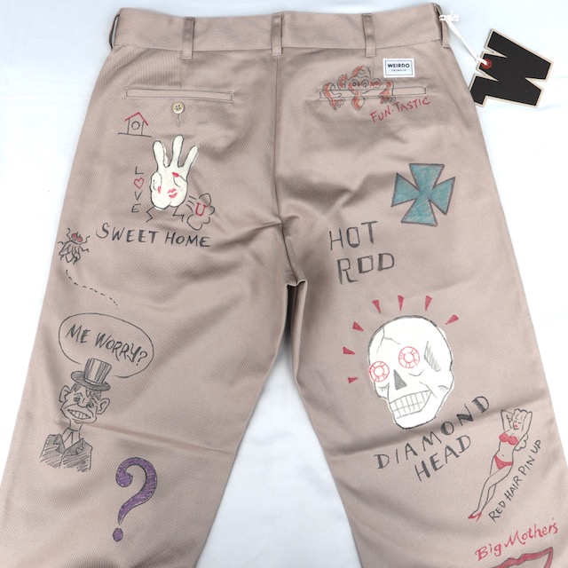 WEIRDO ウィアード WIND UP PANTS HAND PAINT ベージュ 商品詳細 愛知