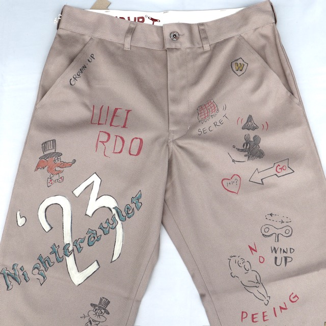 WEIRDO ウィアード WIND UP PANTS HAND PAINT ベージュ 商品詳細 愛知