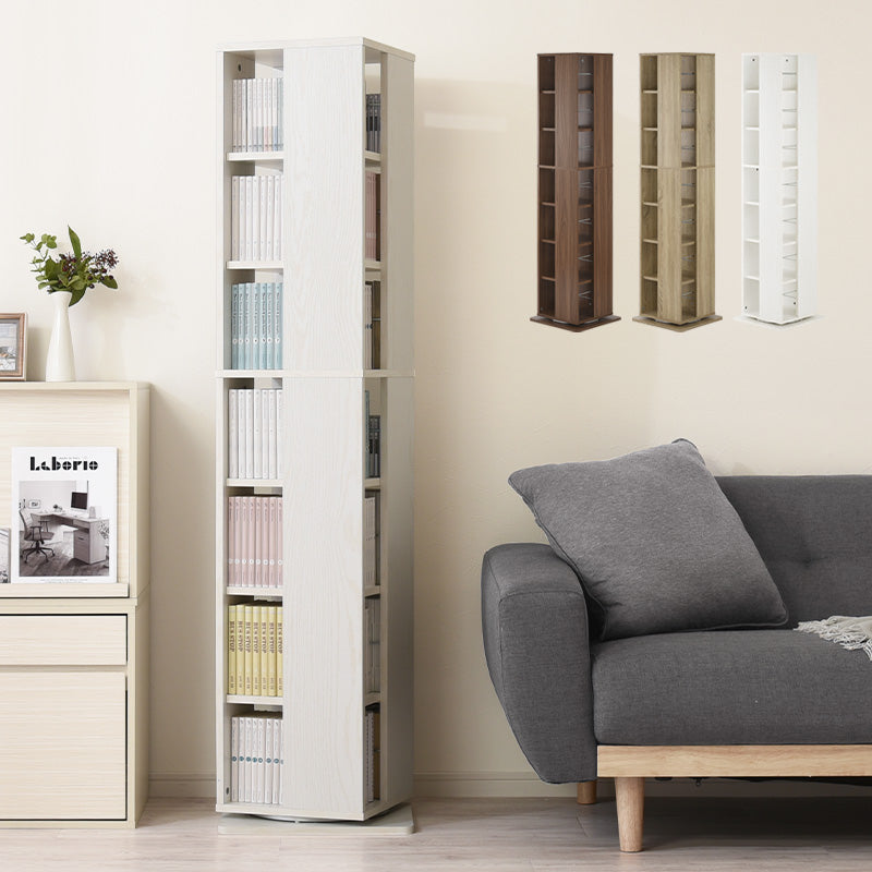 回転式ラック ハイタイプ 本棚 ラック タワーラック おしゃれ ぼん家具