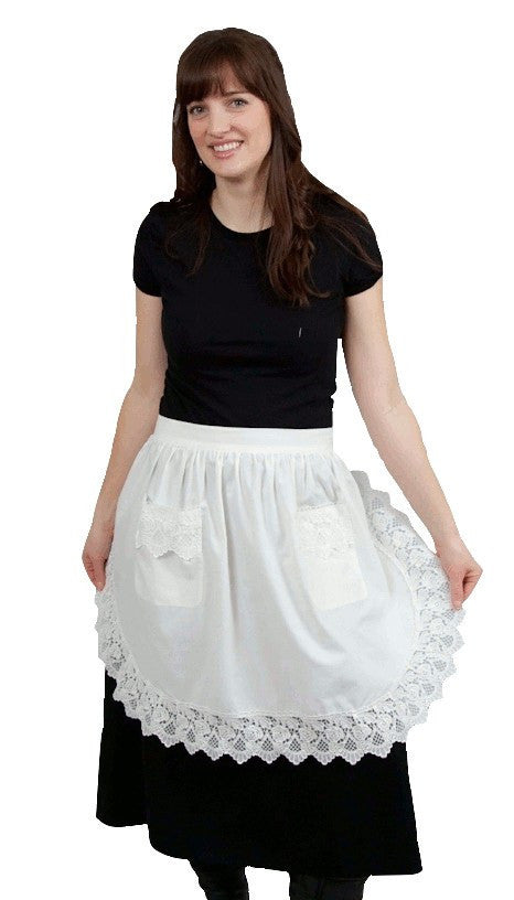 Victorian Lace Adult Half Apron White – GermanGiftOutlet