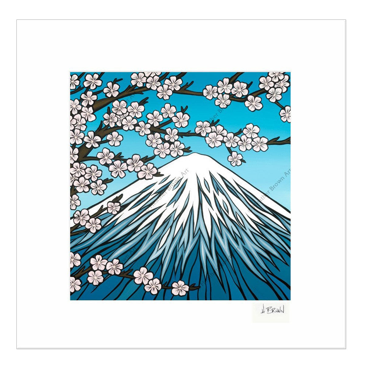 富士山マットプリント-商品-ヘザーブラウンアート – Heather Brown Art