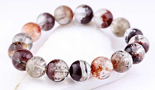 一点もの】大玉ブレス（ミックスガーデンクォーツ）12～13mm-003