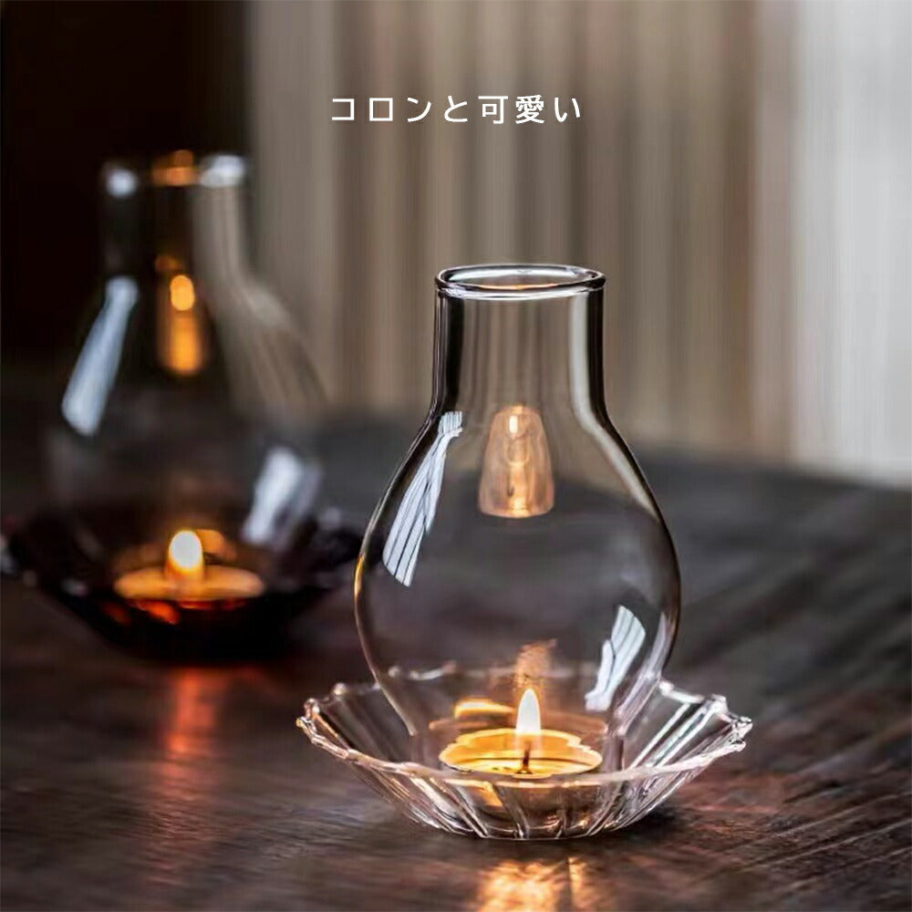 IwaiLoft 癒し空間作り ガラスキャンドルスタンド キャンドルホルダー