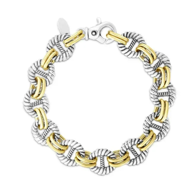 Silver 18K Gold | Marina Link Bracelet 32.40 gr. tw