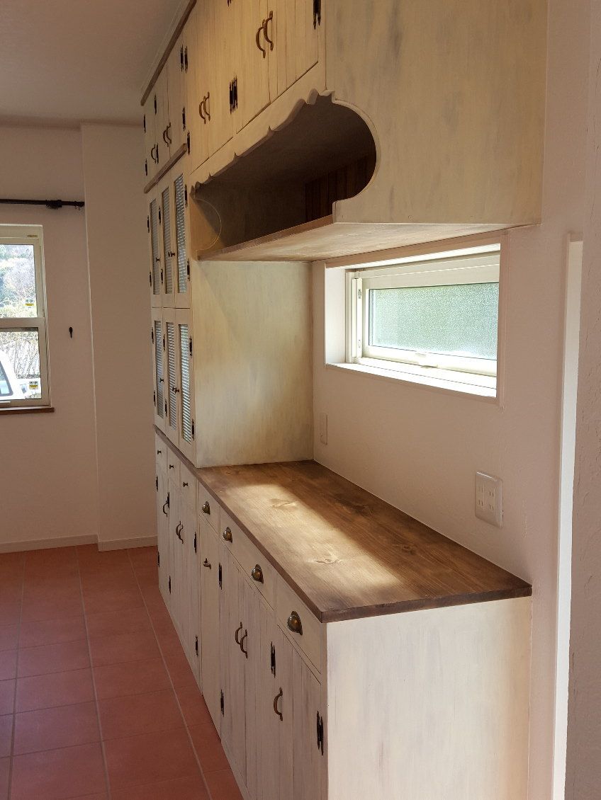 キッチンキャビネット（食器棚） カントリー家具