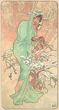 ミュシャを楽しむために：四季,春,夏,秋,冬