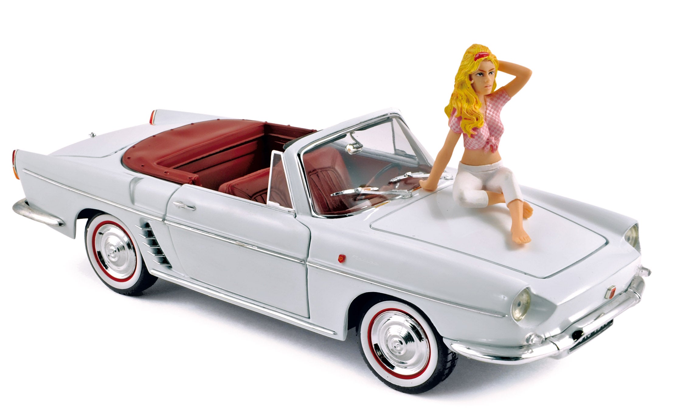 Renault Floride 1958 White with B. Bardot figure 1:18 – Norev
