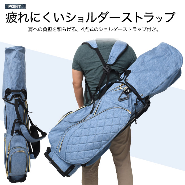EVISU GOLF デニムキャディバッグ　8分割モデル　スタンド機能付き 20220712-10.jpg