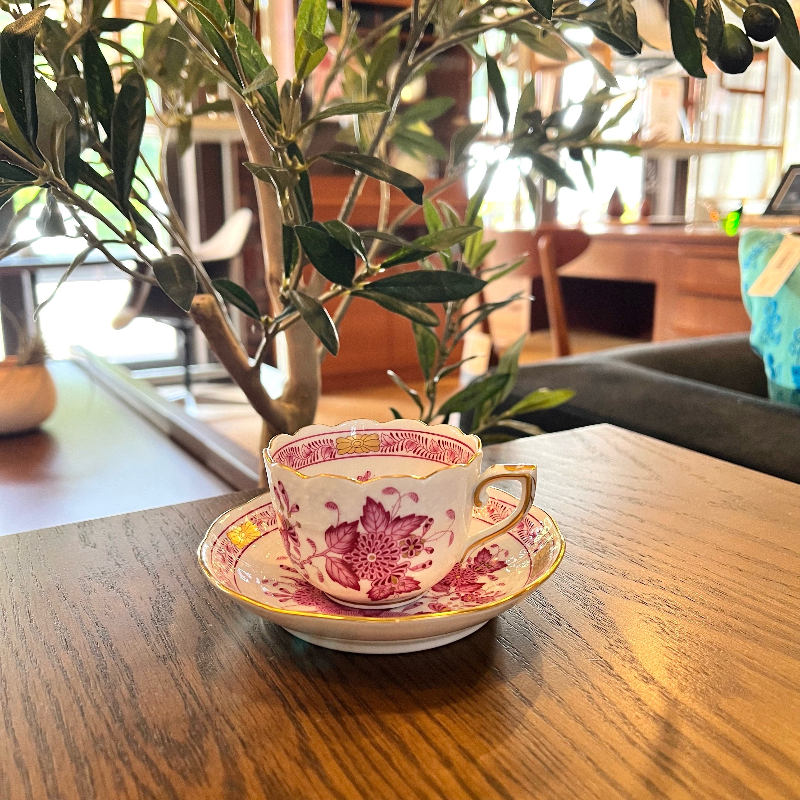 ヘレンド / Herend インドの華 カップ＆ソーサー ピンク ハンガリー