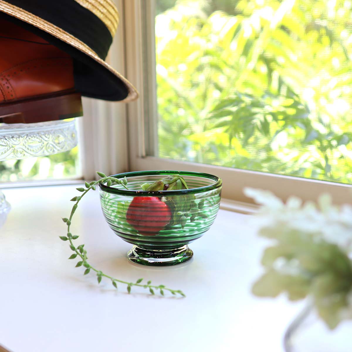 舩木 倭帆 フナキシズホ くもの巣鉢 ガラス 吹きガラス ボウル 器
