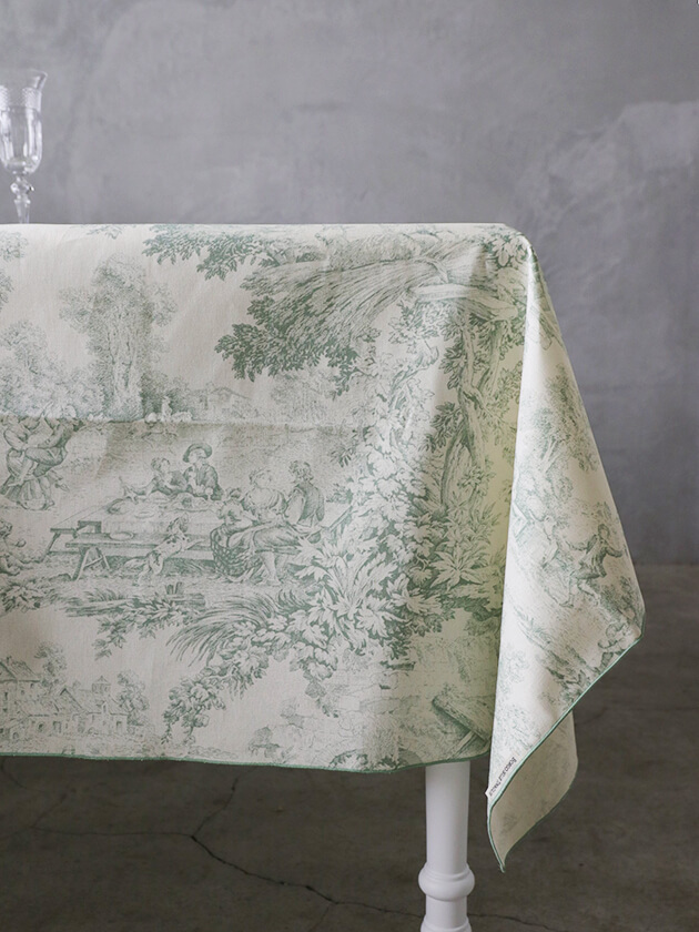Borgo delle tovaglieコットンテーブルクロスFILOトワルドジュイライト