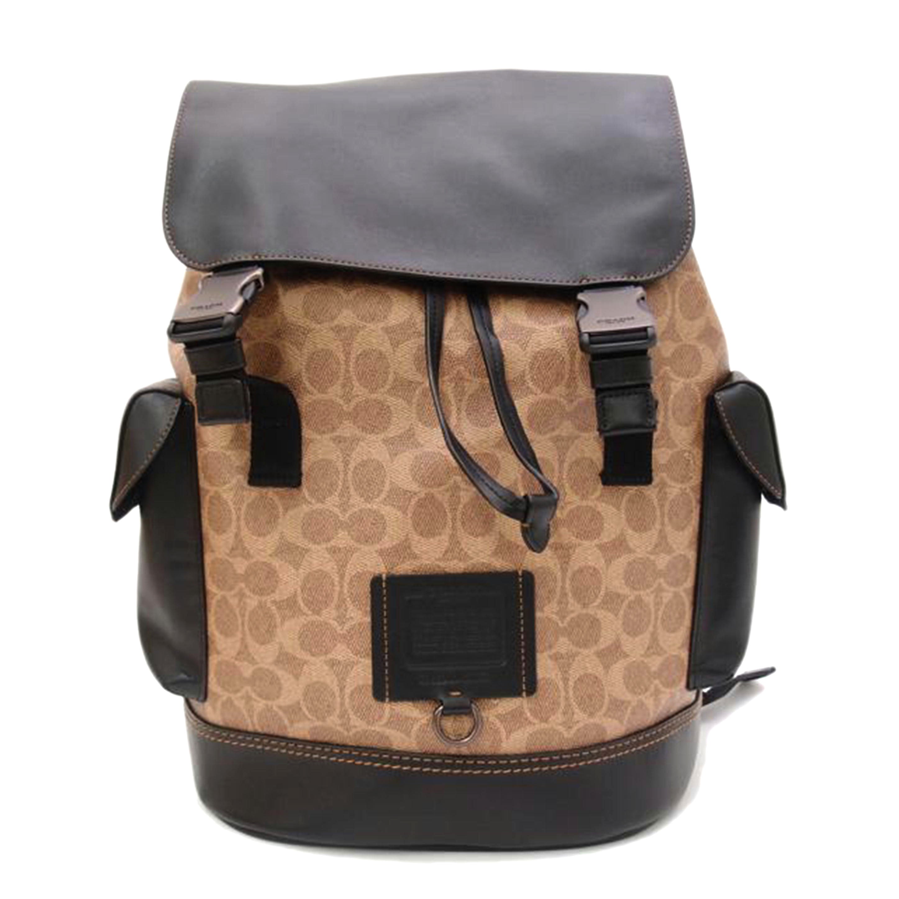 COACH コーチ 茶 黒 リュック メンズ レディース/ブランドバッグ