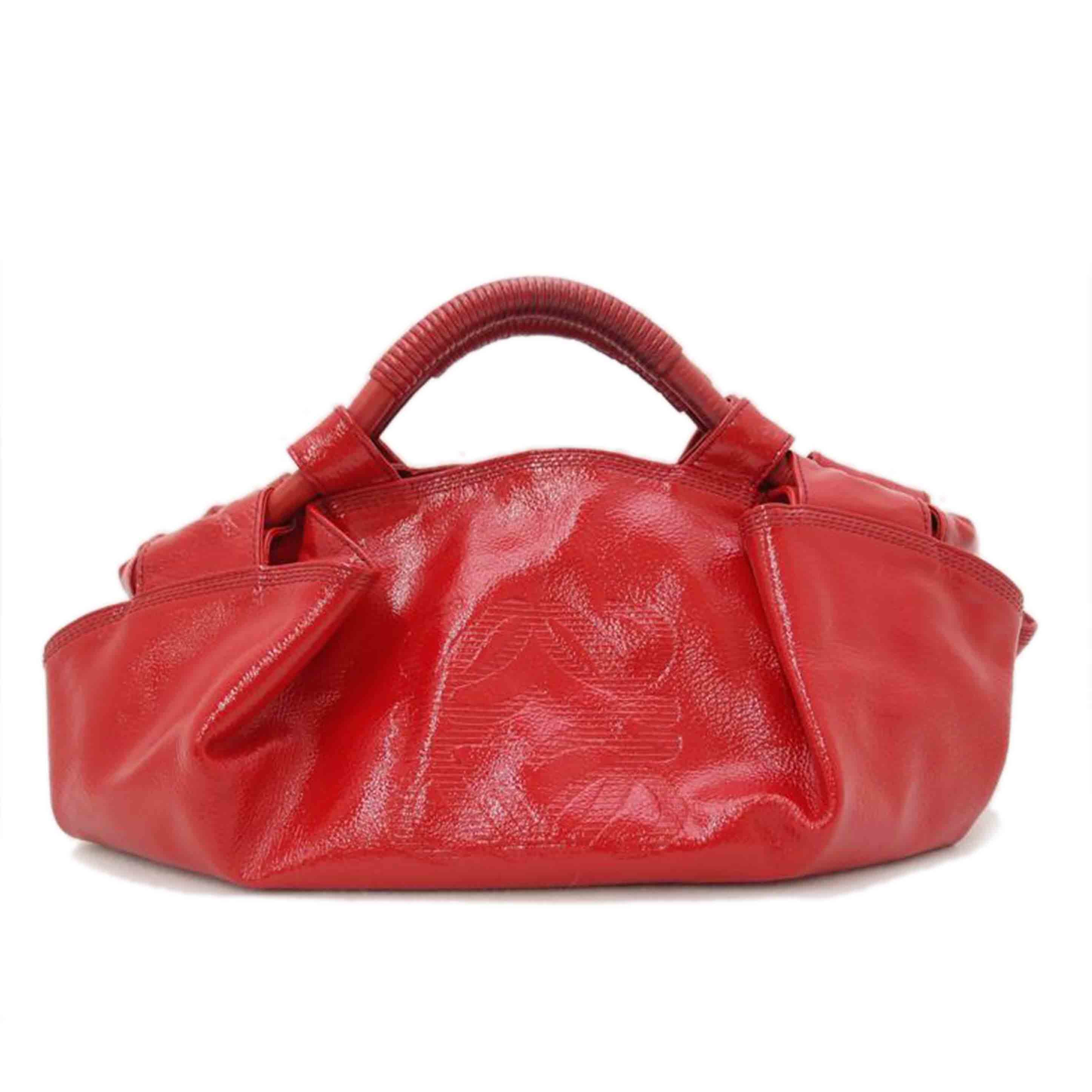 LOEWE ロエベ ハンドバック 赤 レディース エナメル/ブランド