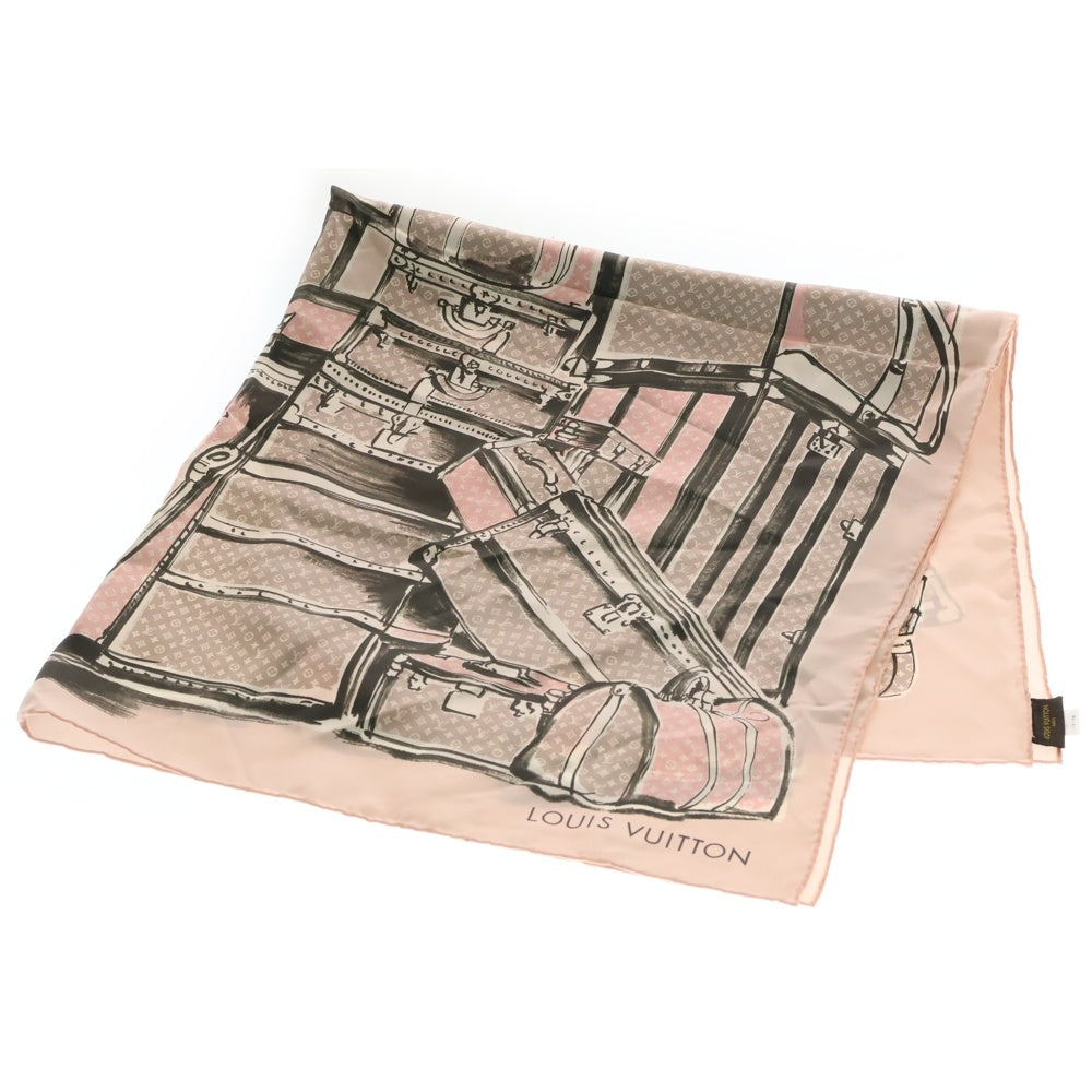 LOUIS VUITTON(ルイヴィトン) カレ・トランク スカーフ ピンク シルク