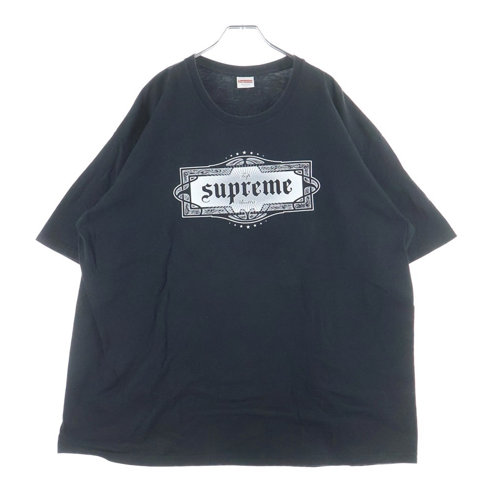 SUPREME(シュプリーム) Top Shotta Tee フロントプリントTシャツ ブラック