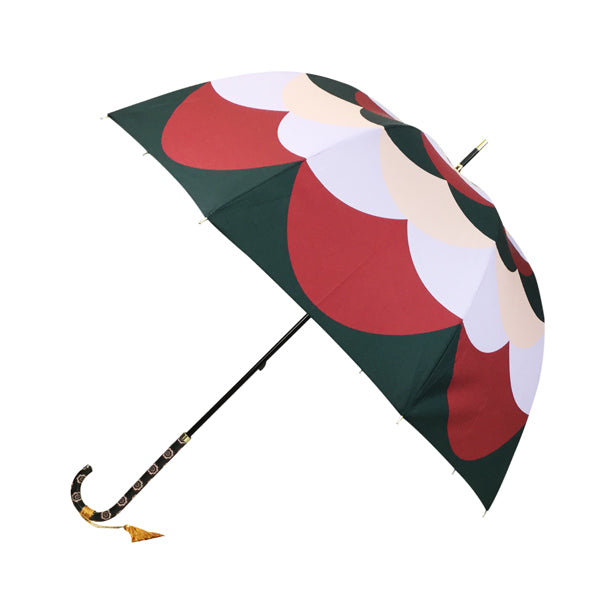 丸屋根深張傘‐ダリア／アパッチグリーン｜おしゃれな和柄傘ブランド