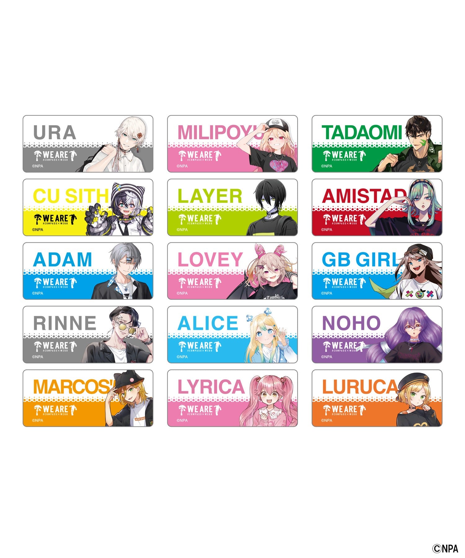 コンパスコラボランダムネームバッジ5（BOX） – WEGO ONLINE STORE