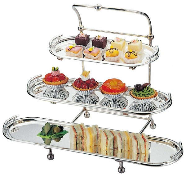 3段 小判ケーキスタンド〈B〉(ユキワ） – 厨房用品・ステンレス調理