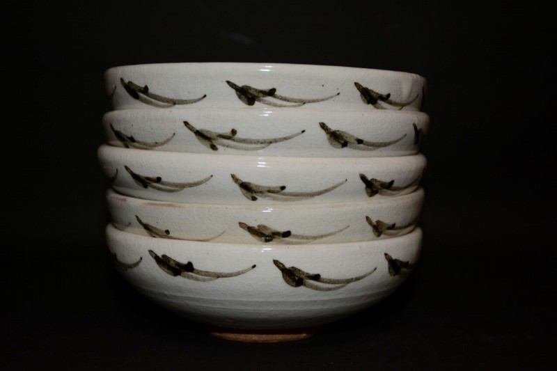 茶道具 唐津焼 火入 絵唐津 唐津 鏡山窯 井上東也 送料無料】鏡山窯