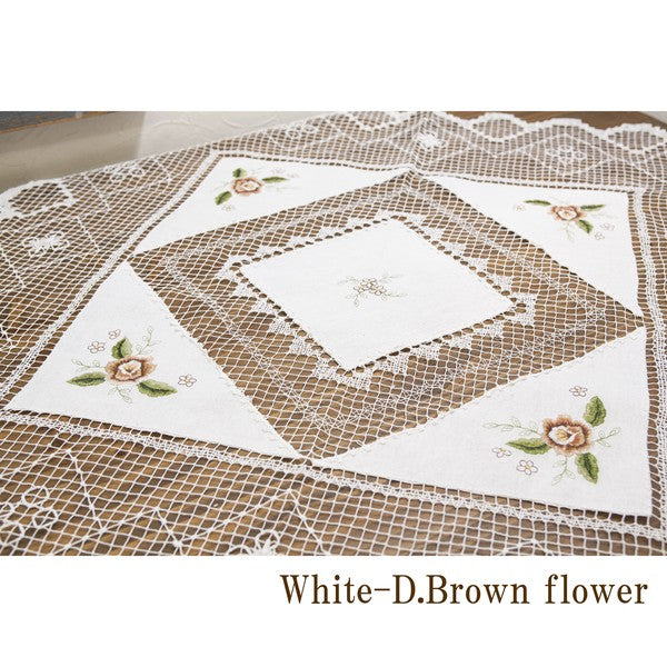 タスカニーレース テーブルセンター(90×90)（112×112）テーブルクロス