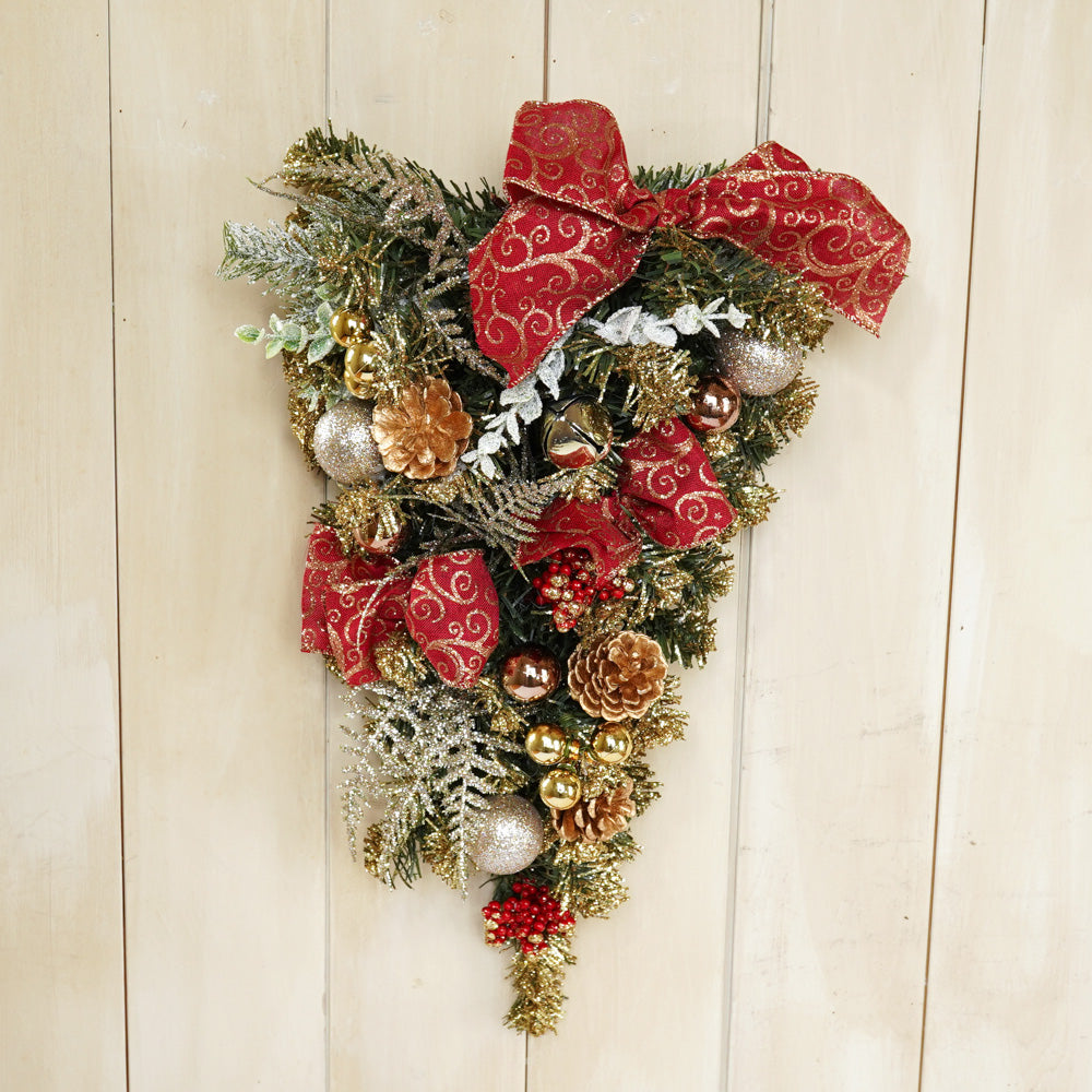 クリスマスリース クリスマススワッグ25×45cm 6152 – Heartful Country