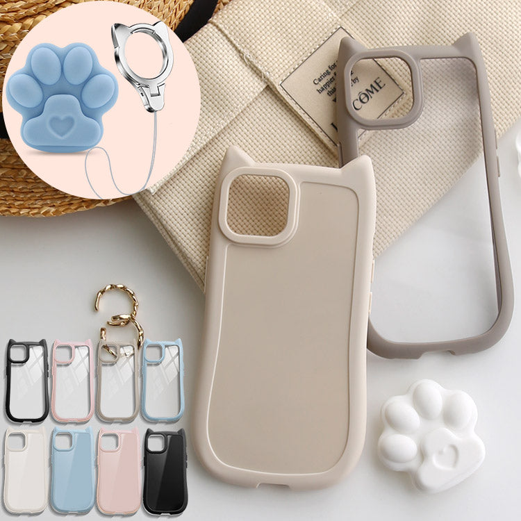 iPhone対応 ネコミミスマホケース【necomimi】｜ネコ耳＆肉球ボタン