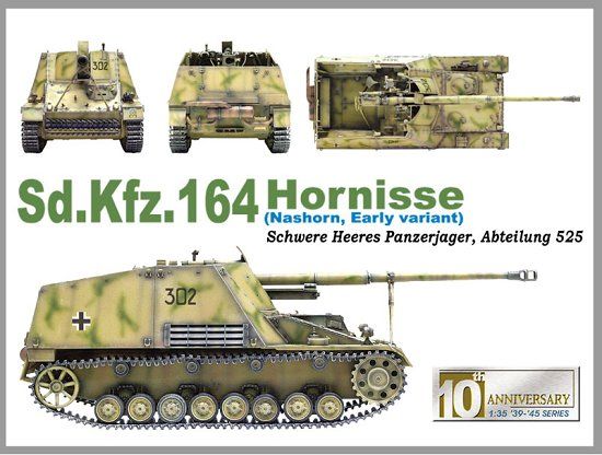 6165 - 1/35 Sd.Kfz.164 Hornisse (Nashorn Early Variant) - Dragon